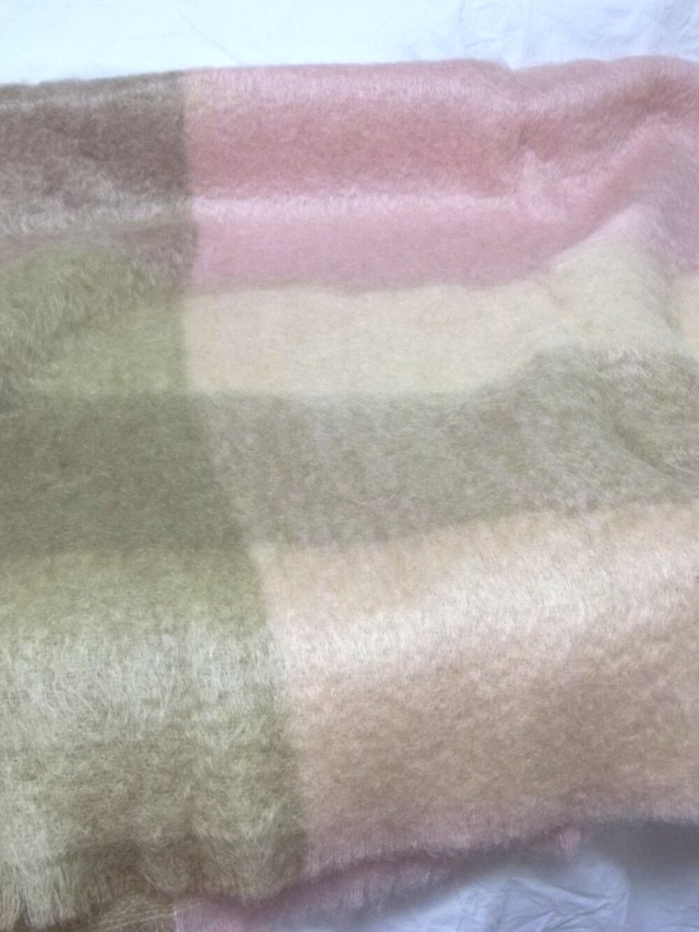 Vintage Rachel Ashwell Shabby Chic Mohair & Wool Throw, 52" x 56" Cottagecore